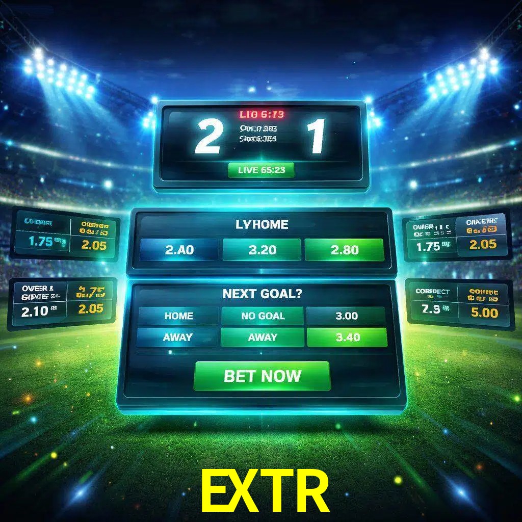 Vista de apuestas en vivo EXTR durante un partido en curso