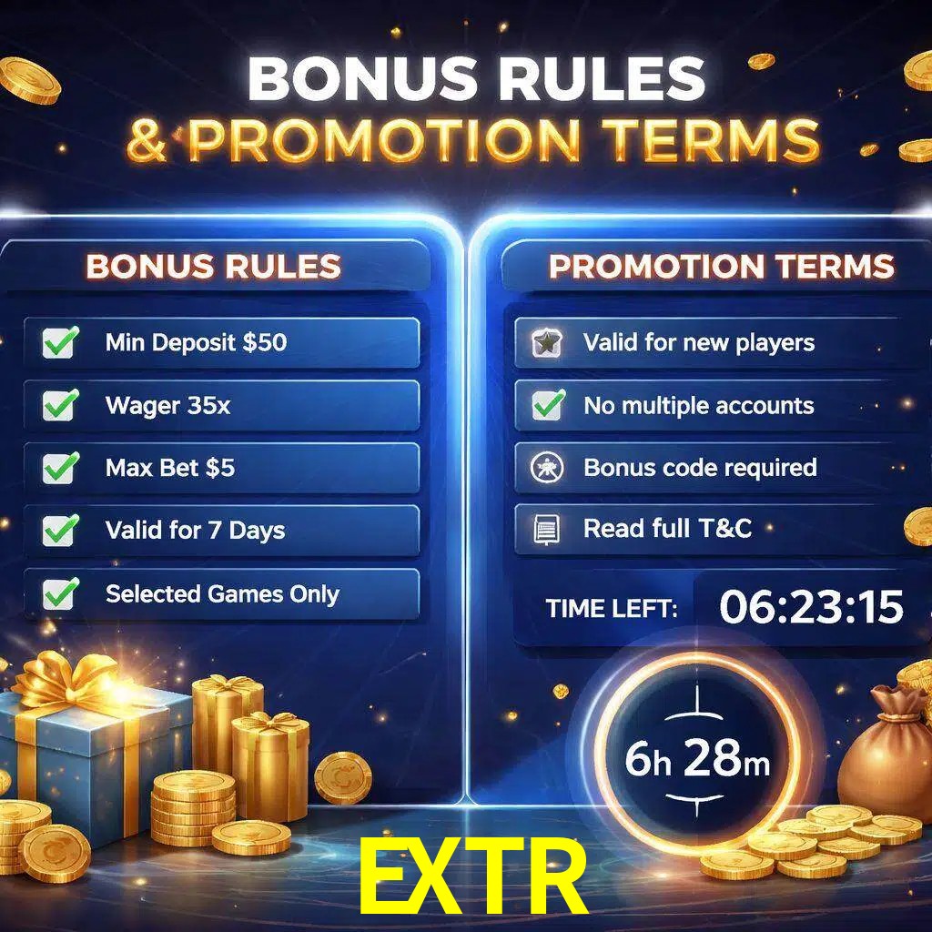 Reglas de promoción EXTR y condiciones de bonos explicadas visualmente