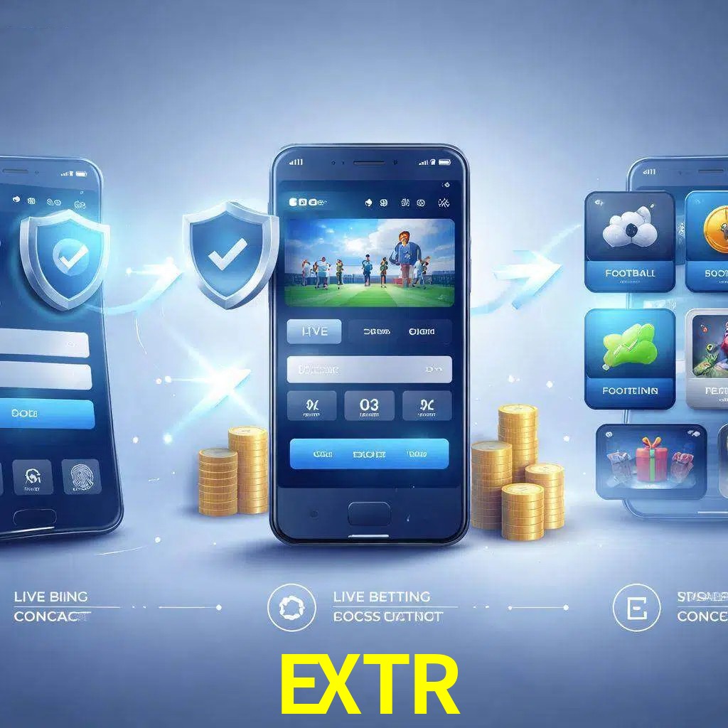 Pasos de acceso a la app EXTR en pantalla de teléfono móvil
