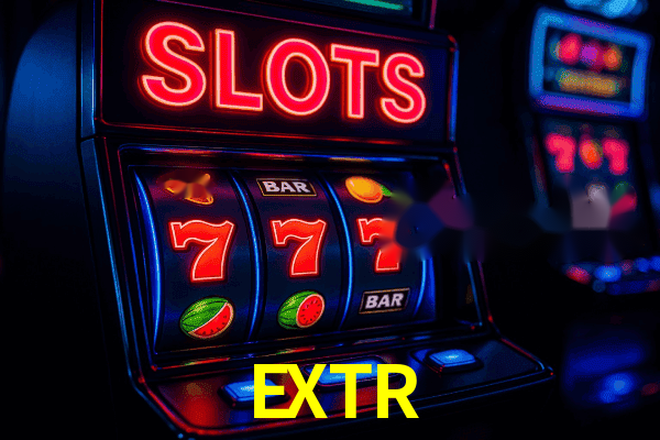 Escena dinámica inspirada en casino con iluminación EXTR, cartas, fichas e íconos de juegos digitales en un espacio moderno de juegos.